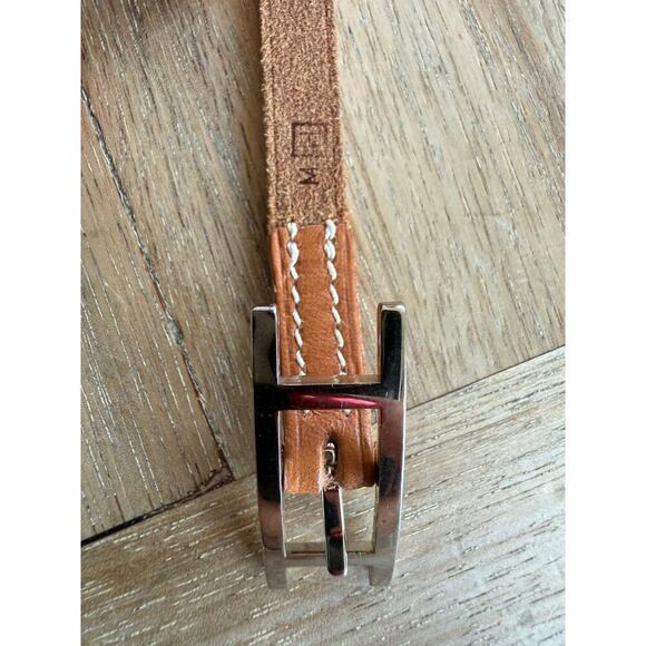 Hermès Hapi Cognac and Silver Triple Tour Bracelet AUTHENTIC comes with box - Picture 5 of 10